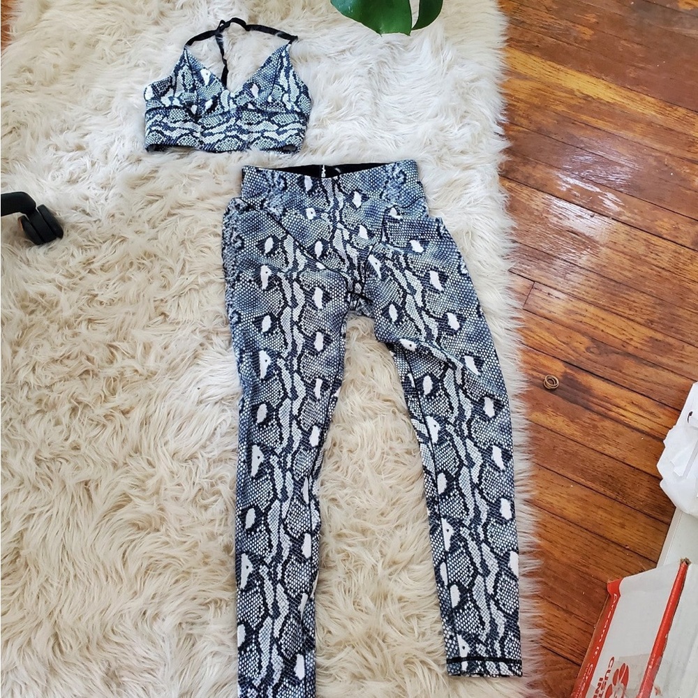 Adam Selman Sport SET - Snake Print French cut